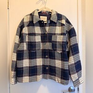 Scotch & Soda Navy and Cream Textured Jacket